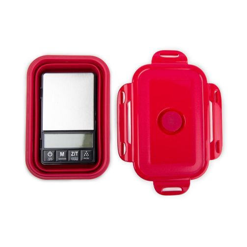crimson collapsible bowl scale