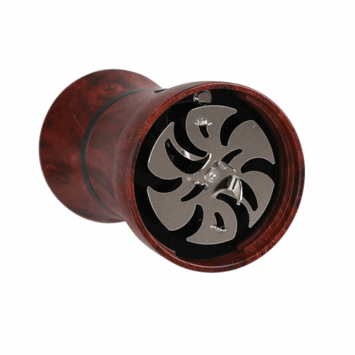 Pulsar King Kut Electric Grinder Wood Grain displaying grinder blades