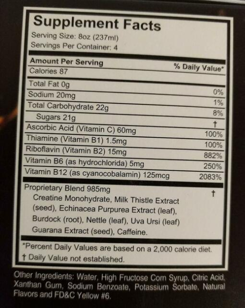 High Voltage Detox Permanent 5 Day Flush back label