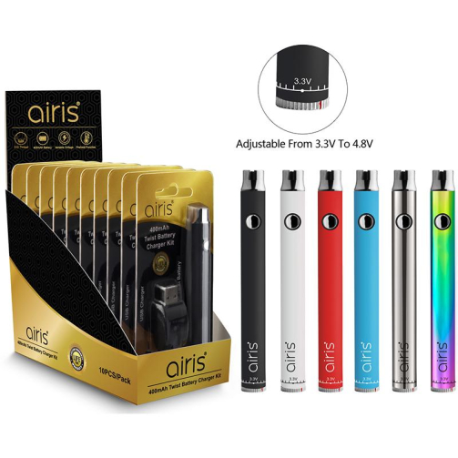 Airis Vertex 400mah VV Twist Battery colors