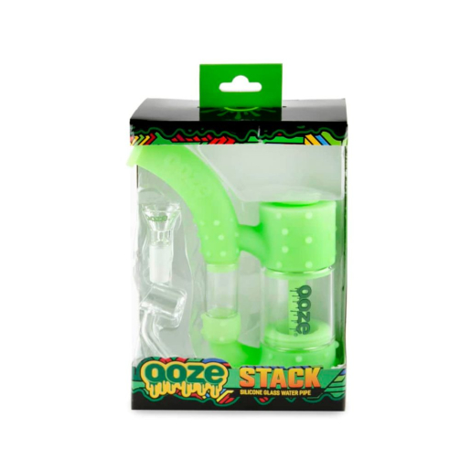 Ooze Stack Pipe Silicone Bubbler – Modular Glass & Silicone Water Pipe