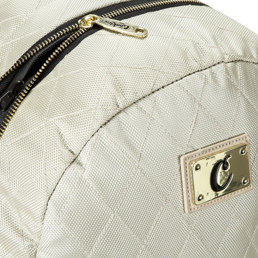 Cookies V3 Quilted Nylon Backpack tan displaying gold cookies emblem