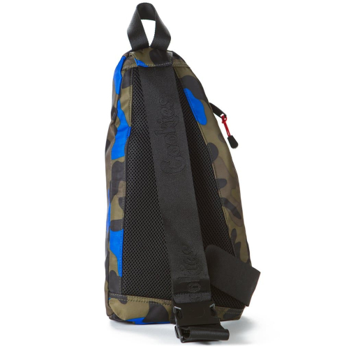 Cookies Smell Proof Traveler Sling Bag blue cam back of bag