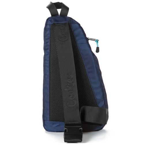 Cookies Smell Proof Traveler Sling Bag navy back of bag