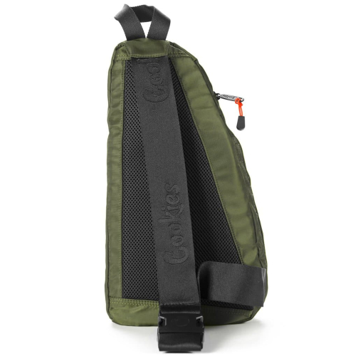 Cookies Smell Proof Traveler Sling Bag olive back of bag