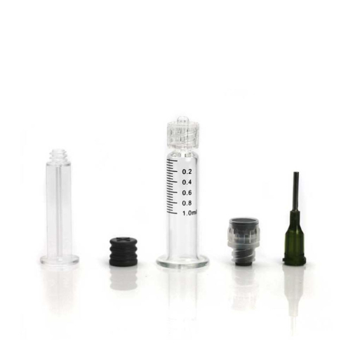 Empty 1ml Glass Distillate Syringe – Luer Lock for Leak-Proof THC Oil Filling