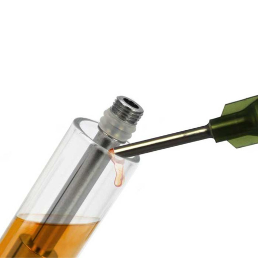 Empty 1ml Glass Distillate Syringe – Luer Lock for Leak-Proof THC Oil Filling