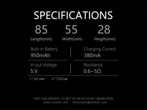 lookah enail q7 mini specs