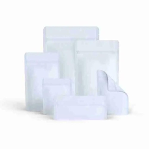solid white mylar bags