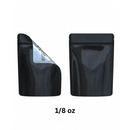 BLACK/ CLEAR MYLAR BAGS 1/8 OZ