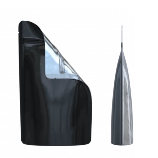 BLACK/ CLEAR MYLAR BAGS SIDE VIEW