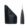 smell proof mylar bags solid black side view