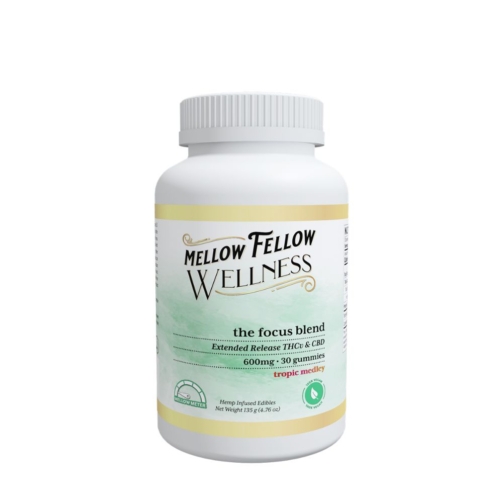 Mellow Fellow Wellness 30pc Gummies Focus Blend Tropic Medley - 600mg