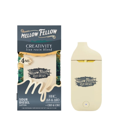 Mellow Fellow Live Resin Disposable - 4 Grams sour diesel
