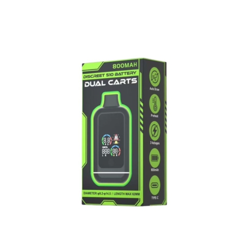 Discreet Dual 510 Cart Vape - LED Screen