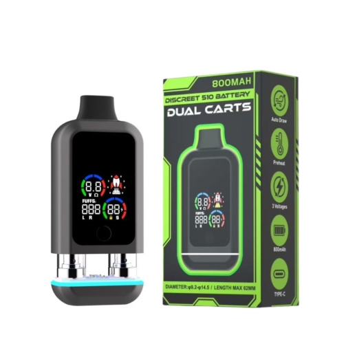 Discreet Dual 510 Cart Vape - LED Screen