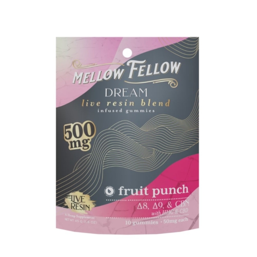 Mellow Fellow Live Resin M-Fusions Edibles - Dream Blend Fruit Punch 500mg