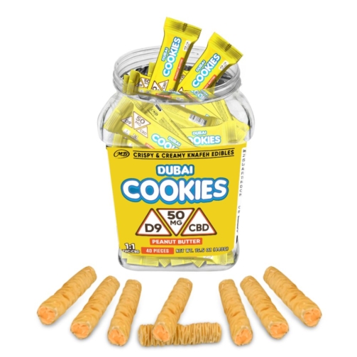 Dubai Cookies Crispy & Creamy Knafeh 1pc Edibles 50mg Delta-9 + CBD - Peanut Butter