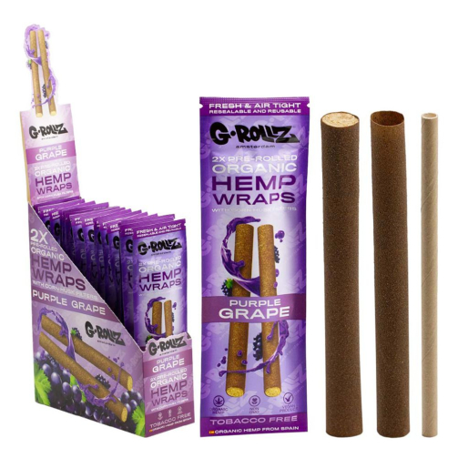G-Rollz Purple Grape Pre-Rolled Hemp Wraps 2pc + Filters