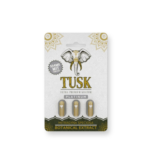 Tusk Platinum Kratom Extract Capsules 3ct – 534mg Ultra Premium