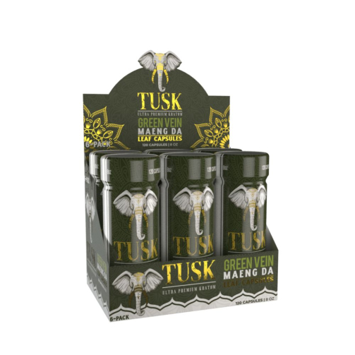 Tusk Green Maeng Da Kratom Capsules – Pure Potency (30ct · 120ct · 275ct)