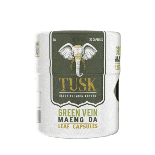 Tusk Green Maeng Da Kratom Capsules – Pure Potency (30ct · 120ct · 275ct)