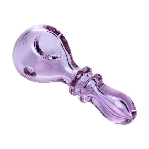 Double Ring Spoon Pipe – Borosilicate Glass Hand Pipe with Cooling Rings