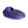 Grav Sandblasted Pebble Spoon Pipe – Matte Borosilicate Glass with Carb Hole