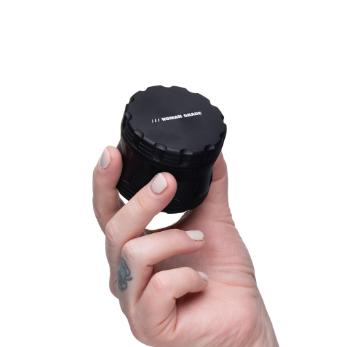 Human Grade 2A Grinder 2.5" – 4-Part Aluminum with Storage, 6 Colors