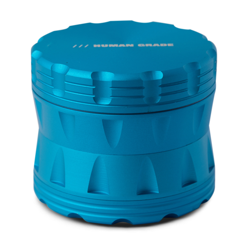 Human Grade 2A Grinder 2.5" – 4-Part Aluminum with Storage, 6 Colors