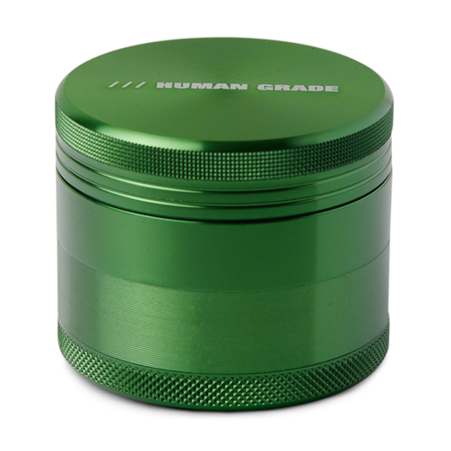 Human Grade Grinder 1A 2" – Compact 4-Part Aluminum Storage with Pollen Screen