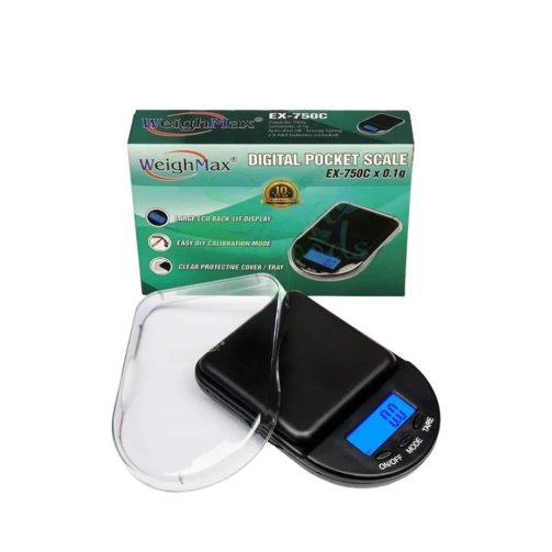 WeighMax EX-750C Pocket Digital Scale – 750g x 0.1g Precision for Jewelry & Herbs
