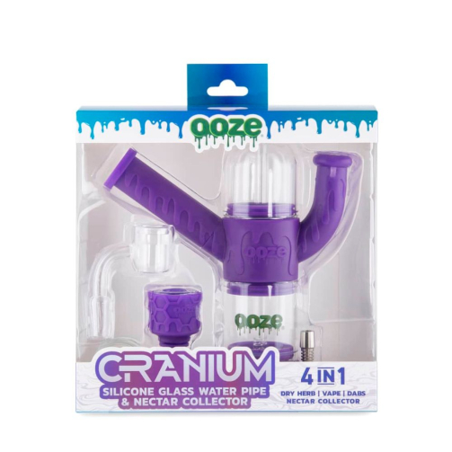 Ooze Cranium Silicone 4-in-1 Hybrid Water Pipe – Bong, Dab Rig & Nectar Collector