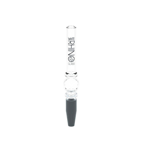 White Rhino Quartz Glass Dab Straw V3 – Premium Nectar Collector for Smooth Dabs