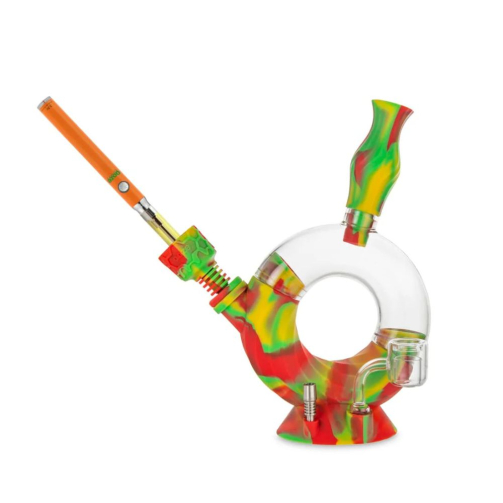 Ooze Ozone Silicone Water Pipe & Dab Straw - 4-in-1 Portable Dab Rig