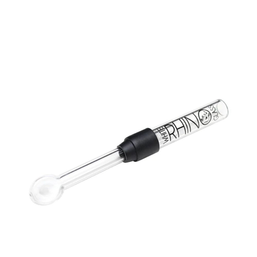 White Rhino Glass Blunt Slider – Twist Glass Blunt Pipe for Smooth Hits