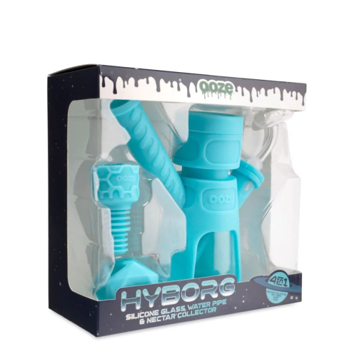 Ooze Hyborg 4-in-1 Hybrid Rig – Silicone Glass Bong, Dab Rig, Nectar Collector & Pen Adapter