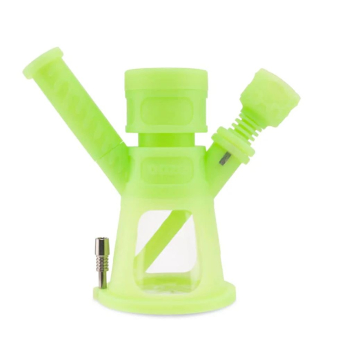 Ooze Hyborg 4-in-1 Hybrid Rig – Silicone Glass Bong, Dab Rig, Nectar Collector & Pen Adapter