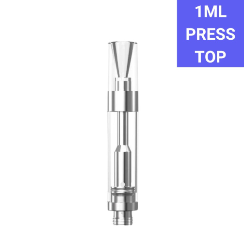 iKrusher TUX 1ml 510 thread empty vape cartridge with ceramic coil and press-on mouthpiece