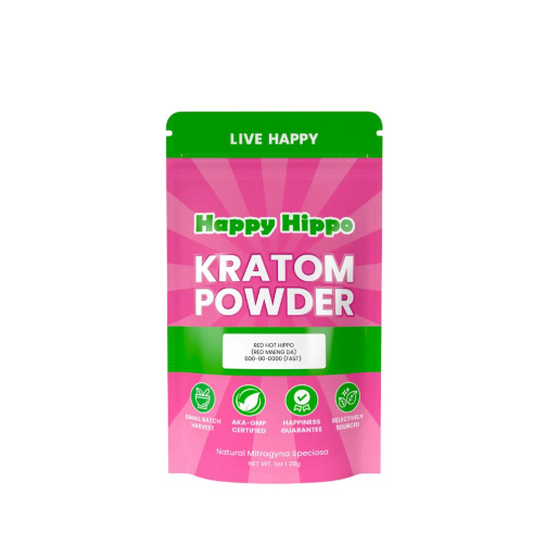 Red Hot Hippo Red Vein Maeng Da Kratom Powder – Energy Boost