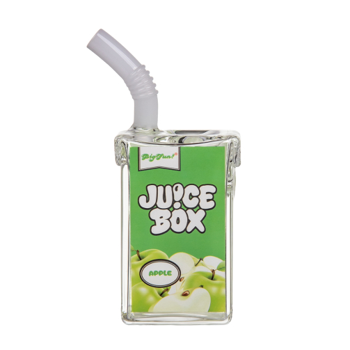 BigFun Juice Box Bubbler – Nostalgic Glass Water Pipe with Slit Perc (5")