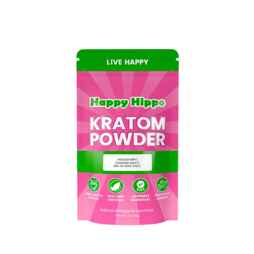 Thunder Hippo Kratom Powder – White Malay Maximum Energy
