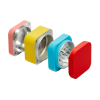 Colorblock Grinder – 4-Piece Rubberized Metal Herb Grinder (2.25")