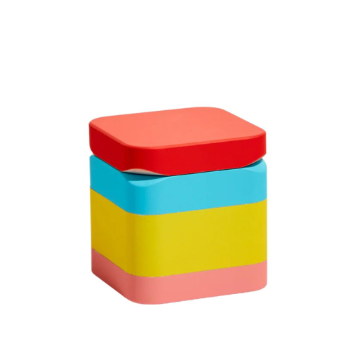 Colorblock Grinder – 4-Piece Rubberized Metal Herb Grinder (2.25")