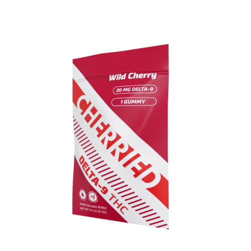 Cherried 1pc Edibles – 20mg Delta-9 THC Gummy