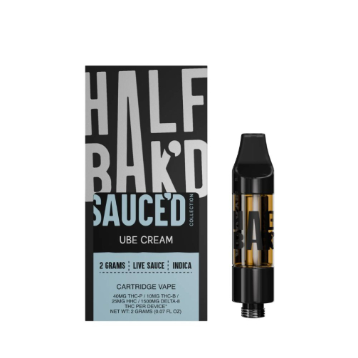 Half Bak'd SAUCE'D THCp Live Resin Cartridge – 2G Postless 510 Cart