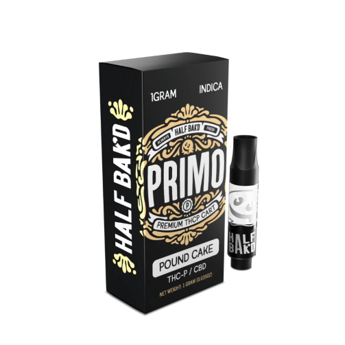 Half Bak'd Primo THCp Cartridge – 1 Gram POUND CAKE