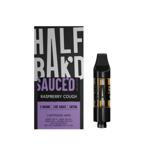 Half Bak'd SAUCE'D THCp Live Resin Cartridge – 2G Postless 510 Cart