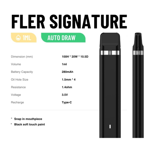 Fler Signature 1mL Empty Disposable - Auto Draw Vape Pen